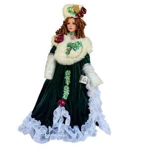 Vintage Rustie Limited Edition Christmas Rose, 38” porcelain doll 1/750 velvet